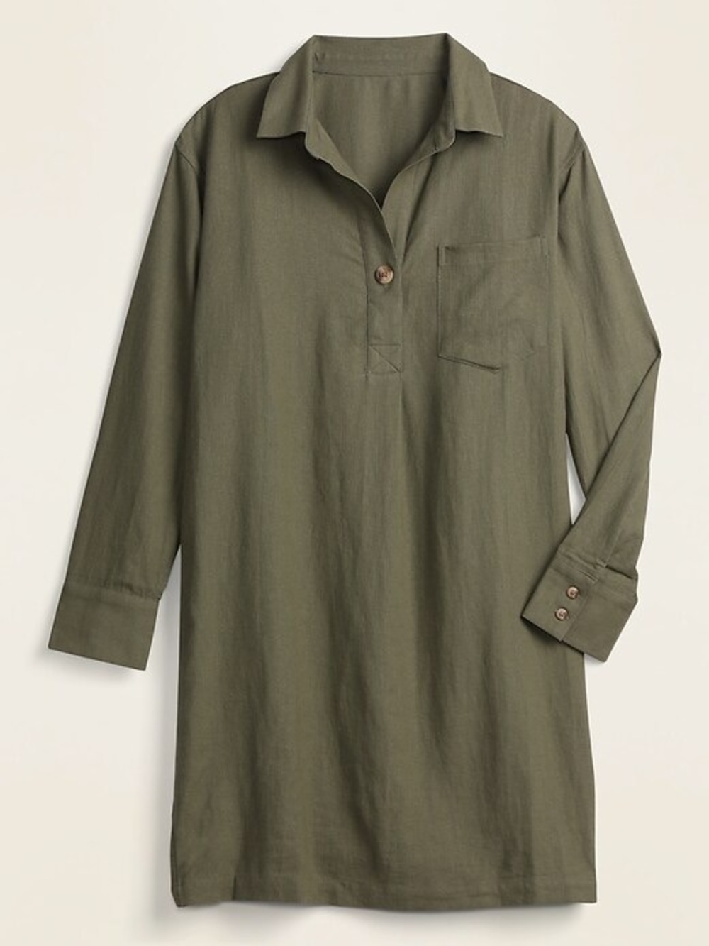 Old Navy Linen Blend Shirt Shift Dress Another Green Size Large Summer 2020
